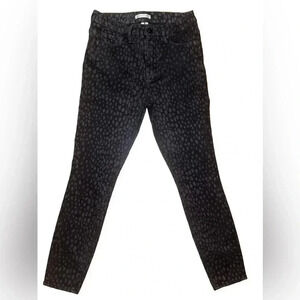 Good American Good‎ Legs Crop Black Foil Jeans Size 6